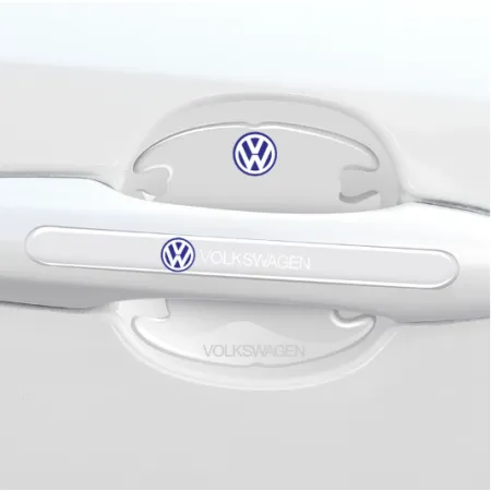 Naklejki ochronne pod klamki samochodu VOLKSWAGEN MOCNA FOLIA do auta 8 sztuk
